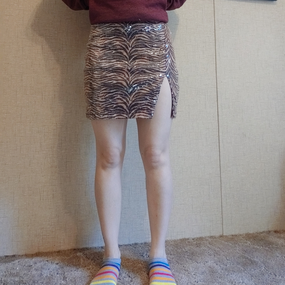 New tiger print skirt with tags